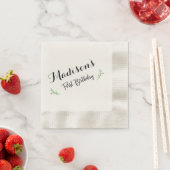 Serviette En Papier Premier anniversaire Floral Napkin (En situation)