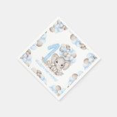 Serviette En Papier Premier Anniversaire Garçon Cute Elephant (Coin)