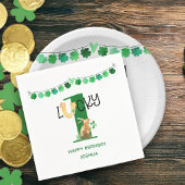 Serviette En Papier Premier anniversaire Lucky One Shamrock Bunbit & R