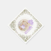 Serviette En Papier Premier Anniversaire Mignonne Teddy Bear Ballons C (Coin)