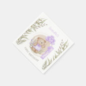 Serviette En Papier Premier Anniversaire Mignonne Teddy Bear Ballons C (Coin)