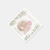 Serviette En Papier Premier Anniversaire Mignonne Teddy Bear Ballons C (Coin)