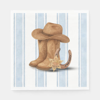 Serviette En Papier Premier anniversaire occidental | Cowboy | Premier