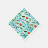 Serviette En Papier Premier anniversaire Petit pêcheur thème pêche (Coin)