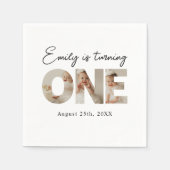 Serviette En Papier Premier anniversaire Photo minimum 1er anniversair (Devant)