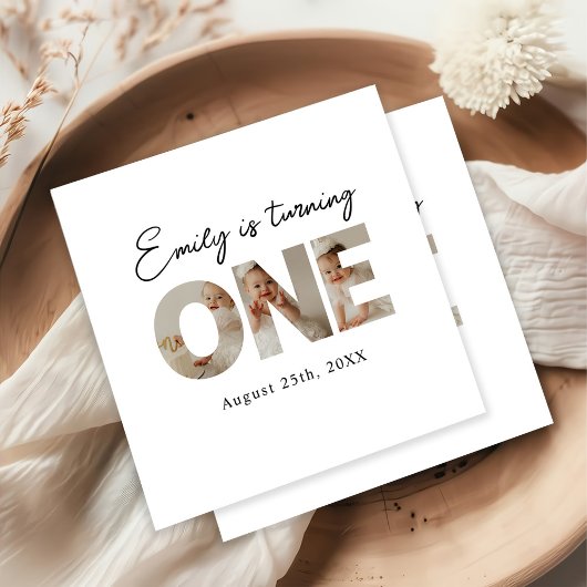 Serviette En Papier Premier anniversaire Photo minimum 1er anniversair