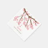 Serviette En Papier Premier Anniversaire Printemps Cerise Fleurs Flora (Coin)