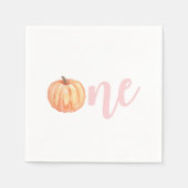 Serviette En Papier Premier anniversaire rose pastel petit Citrouille (Devant)