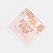 Serviette En Papier Premier anniversaire super un rétro Floral (Coin)