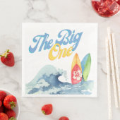 Serviette En Papier Premier anniversaire Surf partie serviettes (En situation)