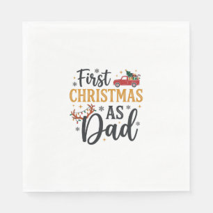Serviette En Papier Premier camion de Noël Papa Vacances de Noël