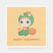 Serviette En Papier Premier Costume Dinosaure Halloween mignon bébé Dr (Devant)