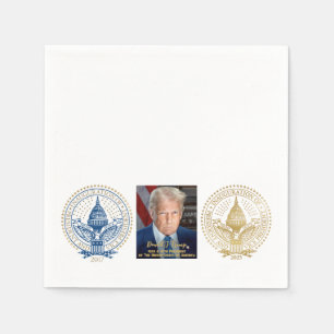 Serviette En Papier Premier et deuxième sceau inaugural de Donald Trum