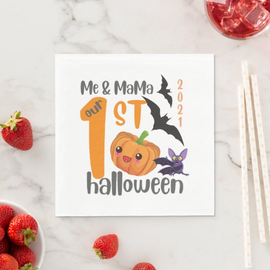 Serviette En Papier Premier Halloween (En situation)