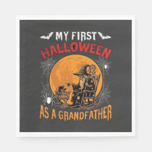Serviette En Papier Premier Halloween en tant que grand-père sorcier c