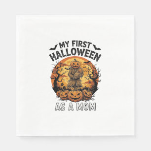Serviette En Papier Premier Halloween en tant que maman citrouille épo