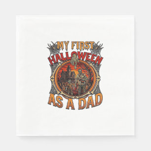 Serviette En Papier Premier Halloween en tant que papa zombie maison h