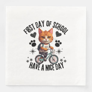 Serviette En Papier Premier Jour D'École Passez Une Bonne Journée