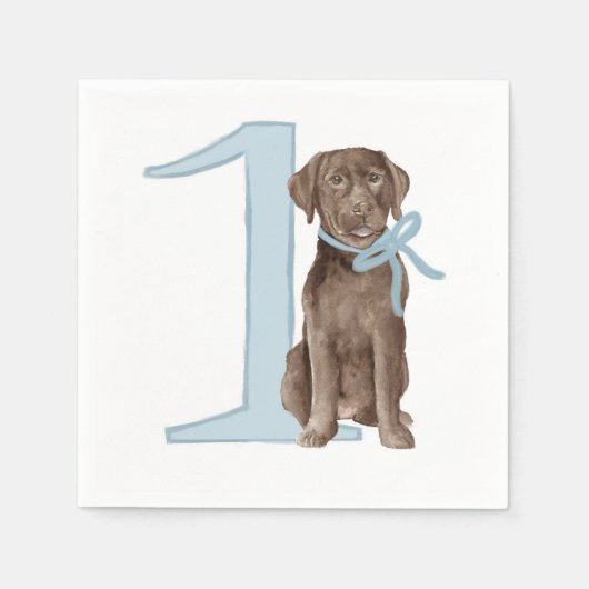 Serviette En Papier Premier laboratoire de chocolat d'anniversaire (Devant)