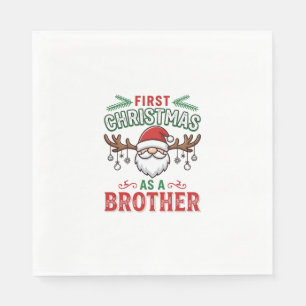 Serviette En Papier Premier Noël en tant que frère Santa Gnome