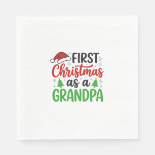 Serviette En Papier Premier Noël Papy Chapeau de Père Noël