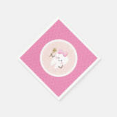Serviette En Papier Premier papier rose dent Napkin (Coin)