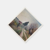 Serviette En Papier PREMIER PRINTEMPS EN GOUVERNALAIS / Paysage Toscan (Coin)