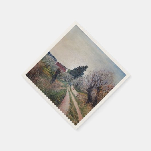 Serviette En Papier PREMIER PRINTEMPS EN GOUVERNALAIS / Paysage Toscan (Coin)