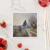 Serviette En Papier PREMIER PRINTEMPS EN GOUVERNALAIS / Paysage Toscan (En situation)