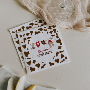 Serviette En Papier Premier Rodéo Cow-boy Occidental 1er Anniversaire
