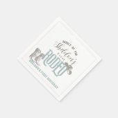 Serviette En Papier Premier Rodeo Cowboy Western Blue 1er Anniversaire (Coin)