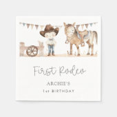 Serviette En Papier Premier Rodéo Occident 1er Anniversaire (Devant)