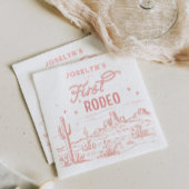 Serviette En Papier Premier Rodéo Papier rose Naples