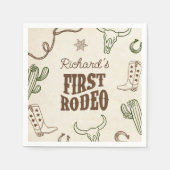 Serviette En Papier Premier Rodeo Western Boy 1er anniversaire (Devant)