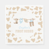Serviette En Papier Premier Rodeo Western Cowboy 1er anniversaire (Devant)