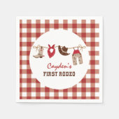 Serviette En Papier Premier Rodeo Western Cowboy 1er anniversaire (Devant)