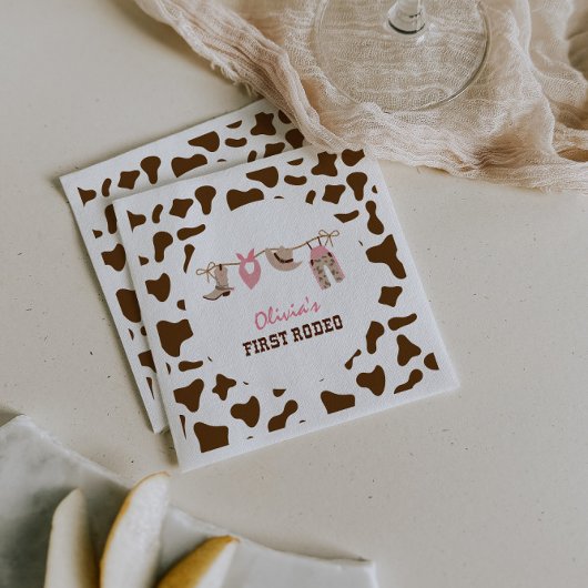 Serviette En Papier Premier Rodeo Western Cowboy 1er anniversaire