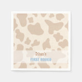 Serviette En Papier Premier Rodéo Western Cowboy Cow Imprimer Nom Napl (Devant)