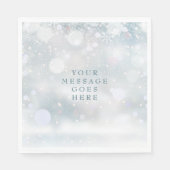 Serviette En Papier Premier Snowflakes hiver Votre Mariage de message (Devant)