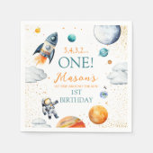 Serviette En Papier Premier Space Adventure Boy Anniversaire Napkins (Devant)