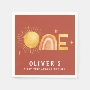 Serviette En Papier Premier Tour Autour du Soleil   Fête du 1er Annive