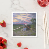 Serviette En Papier "Premier vol !" (En situation)