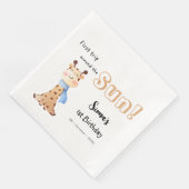 Serviette En Papier Premier Voyage Autour De La Giraffe Du Soleil 1Er (Coin)