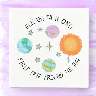 Serviette En Papier Premier voyage autour de l'Anniversaire de la Sun 