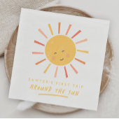 Serviette En Papier Premier voyage autour du soleil 1er anniversaire
