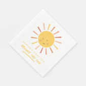 Serviette En Papier Premier voyage autour du soleil 1er anniversaire (Coin)