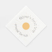 Serviette En Papier Premier voyage autour du soleil Anniversaire boho (Coin)