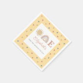 Serviette En Papier Premier voyage autour du Soleil Boho 1er anniversa (Coin)