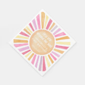 Serviette En Papier Premier voyage autour du soleil fille premier anni (Coin)