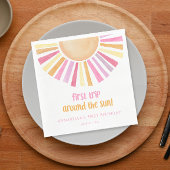 Serviette En Papier Premier voyage autour du soleil filles premier ann